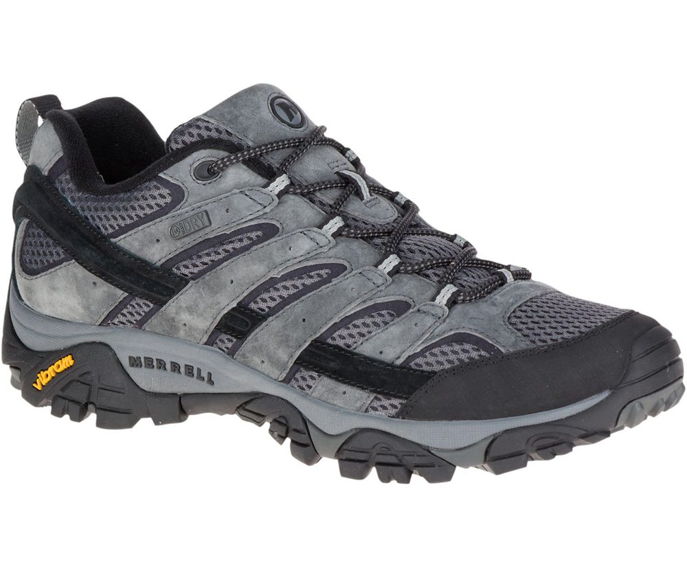 Merrell Hiking Shoes Grey - Moab 2 Waterproof - Mens 06DBOHLYT